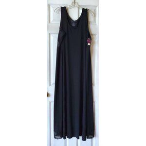 TRU TO YOU BY CACIQUE BLACK LONG SLEEVELESS DRESS SIZE 22/24 NWT